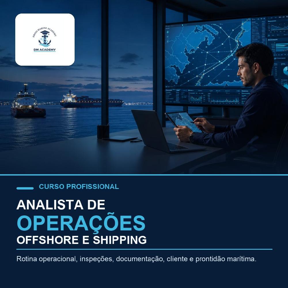 Capa do curso Analista de Operações Offshore e Shipping
